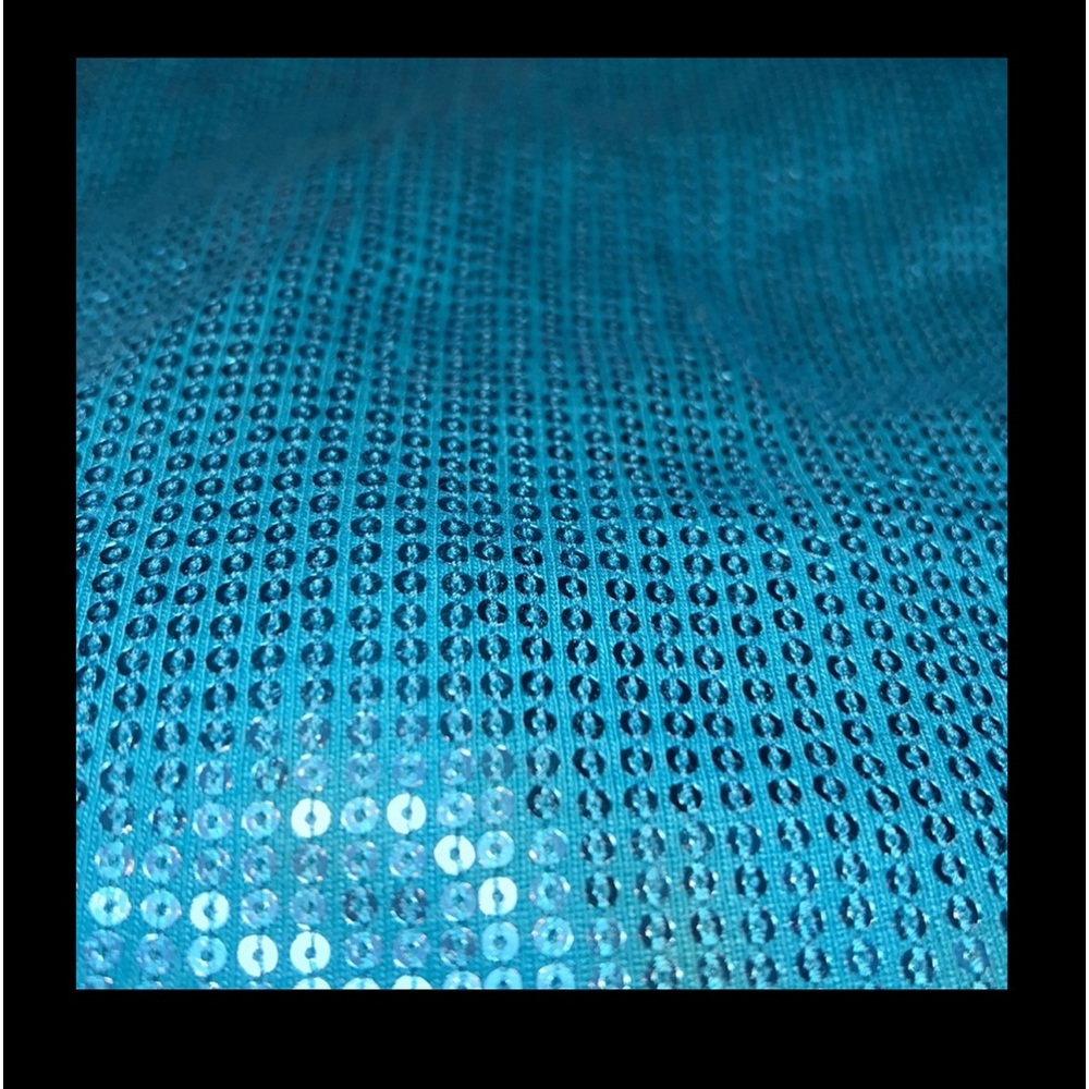 Express Sequined Tank Top Teal Size Medium - Picture 7 of 7